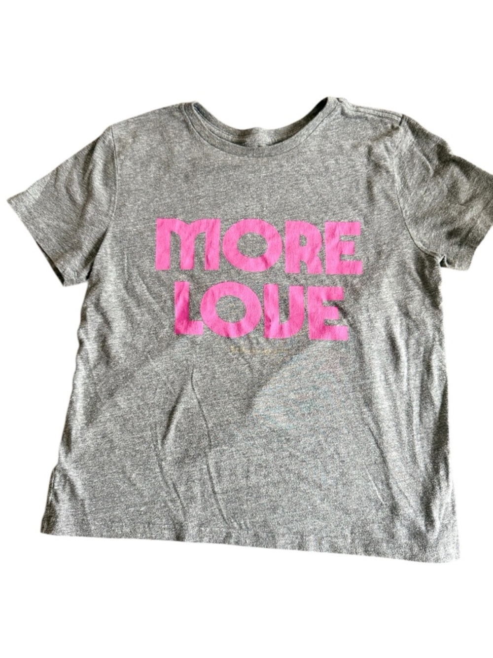 Spiritual Gangster MORE LOVE Graphic Tee Shirt Pink Gray Size S